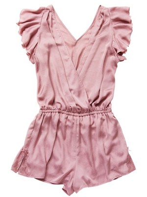 gelato pique (ジェラートピケ)  サテンレースロンパース