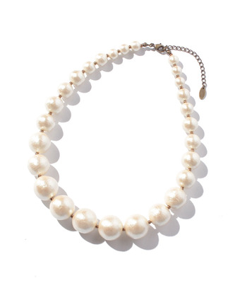 〈INED〉コットンパールネックレス