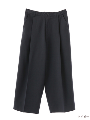 ツイル7分丈ワイドパンツ