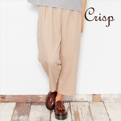 Crisp タック入りクロップドパンツ