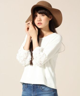 ★WEB限定アイテム★スウェットソデレースプルオーバー