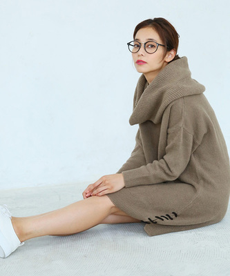 ★WEB限定アイテム☆スヌードツキニットワンピース