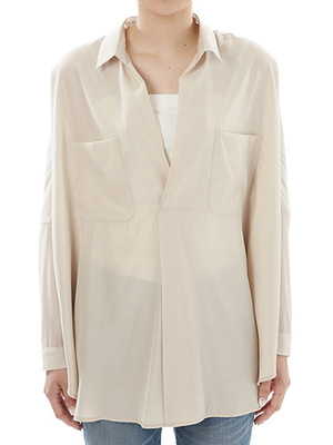 サテンゆるシルエットシャツ