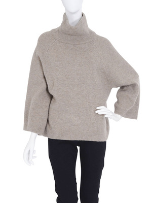 ショートポンチョニットプルオーバー