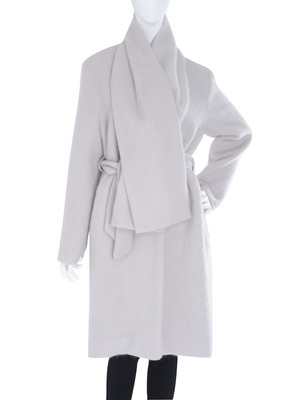 シャギーノーカラーコート