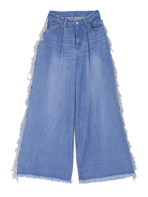 【仲里依紗コラボ】フリンジデニムパンツ