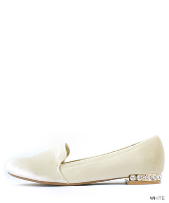 ビジューヒールオペラシューズ