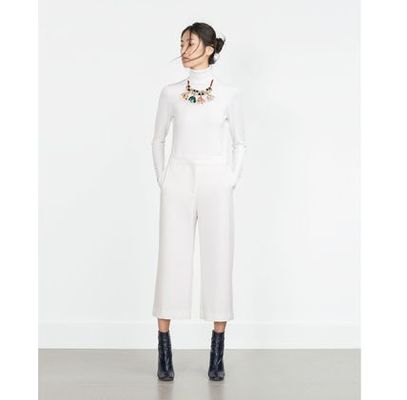 新作☆Zara（ザラ）　ワイドパンツ　★ホワイト