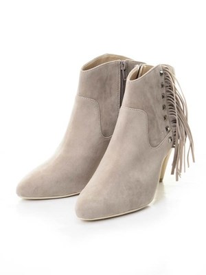 サイドフリンジショートブーツ