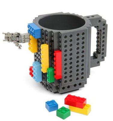 LEGO Build-On Brick Mug レゴブロックマグカップ【並行輸入品】(GREY グレー)