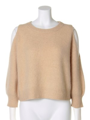 ラクーン肩あきニットプルオーバー