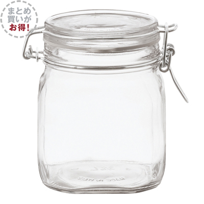 【まとめ買い】ソーダガラス密封ビン　６個セット