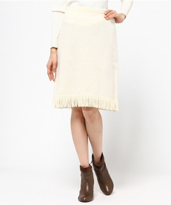 〈EDIT FOR LULU〉ウールフリンジスカート