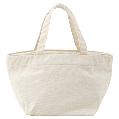 撥水コットンファスナー付きトート・小