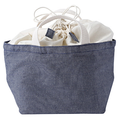 アルミポーチ付き　お弁当袋　ネイビー