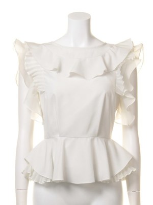 フリルプリーツブラウス