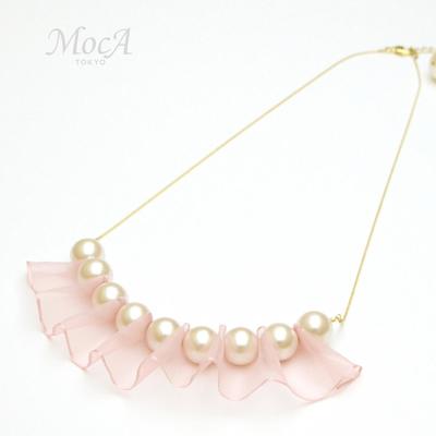 シャーベットリボンネックレス