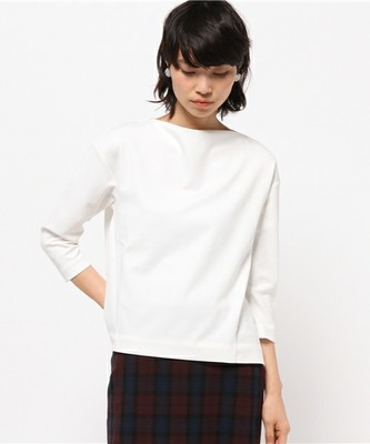 ジャージーボトルネックプルオーバー　ホワイト