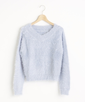 〈MAJESTICLEGON〉シャギーニットプルオーバー