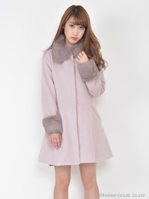 titty&Co. ファー付Aラインコート