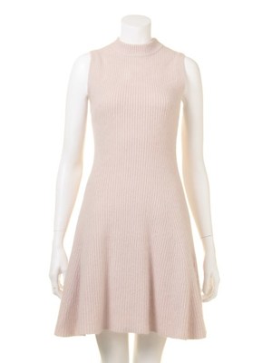 ノースリーブニットフレアワンピース