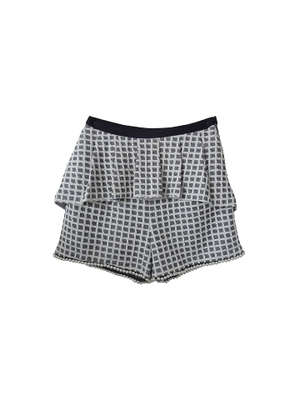 checkpearl peplum shortpants