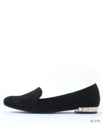 ビジューヒールオペラシューズ