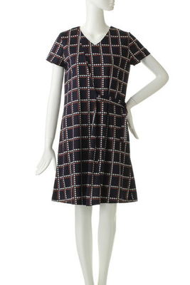 格子柄ワンピース