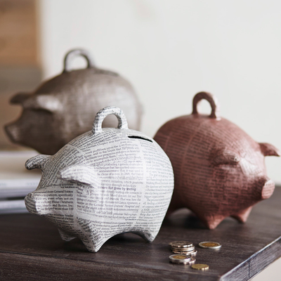 Papier Mache Piggy Bank