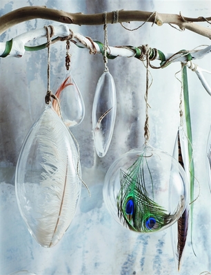 Floating Feather Ornaments Jumbo S/3