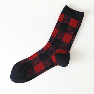靴下屋ブロックチェックソックス