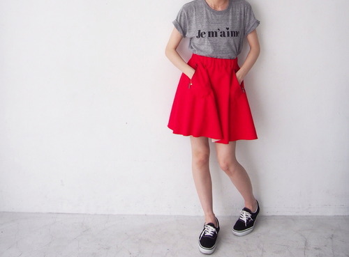 "Je m'aime" girls Tee gray