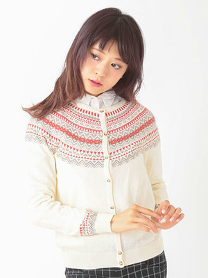 【ガンガンカーディガン】ノルディック柄
