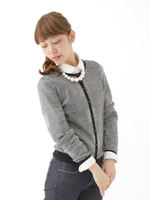【ガンガンカーディガン】グレンチェック