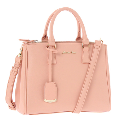 ≪ジュエルナローズ≫ ミニ　ダブルファスナー　2way　バッグ　ピンク