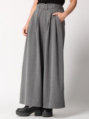 WEGO/ベルテッドワイドパンツ