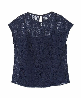 LadyレースショートスリーブTOPS