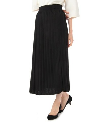 ジャージプリーツロングスカート