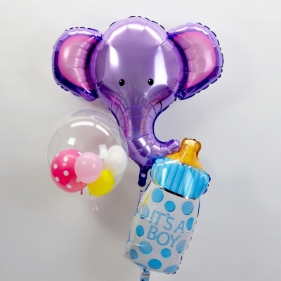 エレファント&ベイビーボトル(ブルー)ST