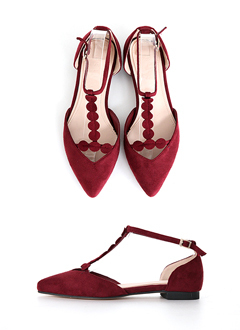 ユニークアンクルラップポインテッドトゥシューズ