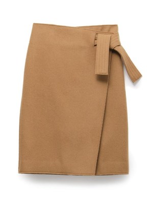 メルトン巻きスカート