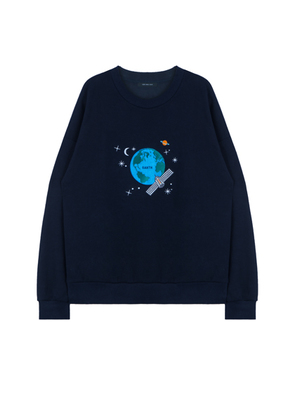 HIDE AND SEEK ユニークシシュウロゴスウェットプルオーバー