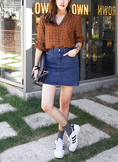 ベーシックデニムスカート・全2色・b45230