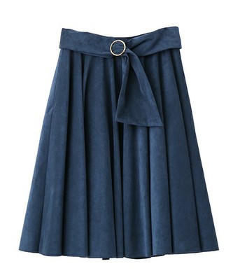 スウェードサーキュラースカート
