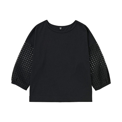 WOMEN エンブロイダリーT (7分袖)