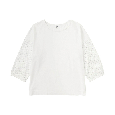 WOMEN エンブロイダリーT （7分袖）