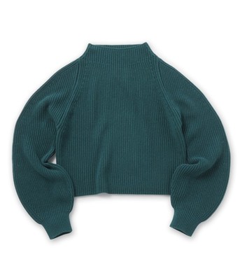 ボリューム袖クロップドプルオーバー