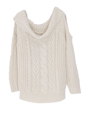 オープンショルダーオフショルニットTOPS