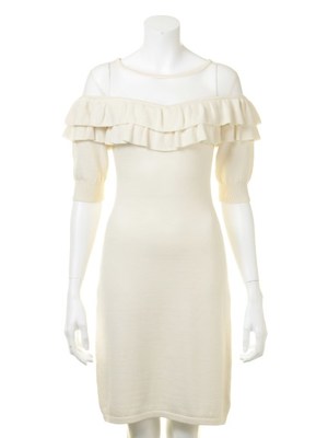 フリルニットワンピース Lily Brown (リリーブラウン)