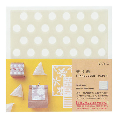 透け紙<15角> ドット柄